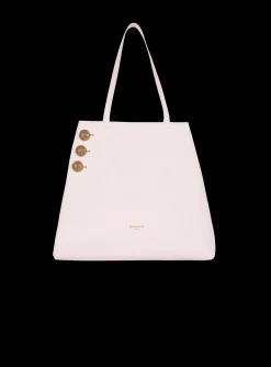 Embl&egrave;me Leather Tote Bag-Balmain Discount