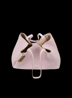 Embl&egrave;me Leather Tote Bag-Balmain Discount