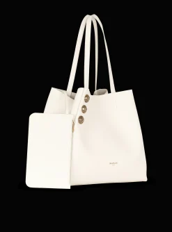 Embl&egrave;me Leather Tote Bag-Balmain Cheap