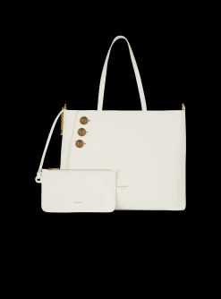 Embl&egrave;me Leather Tote Bag-Balmain Cheap