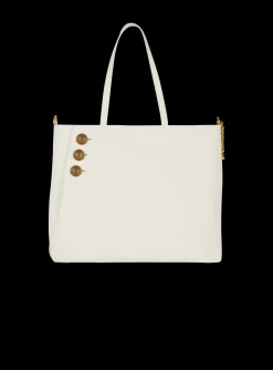 Embl&egrave;me Leather Tote Bag-Balmain Cheap
