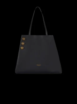 Emblème Leather Tote Bag-Balmain Cheap
