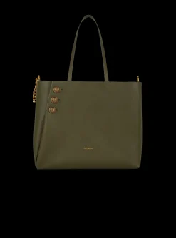 Emblème Leather Tote Bag-Balmain Cheap