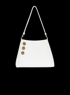 Emblème Shoulder Bag In Grained Calfskin-Balmain Discount