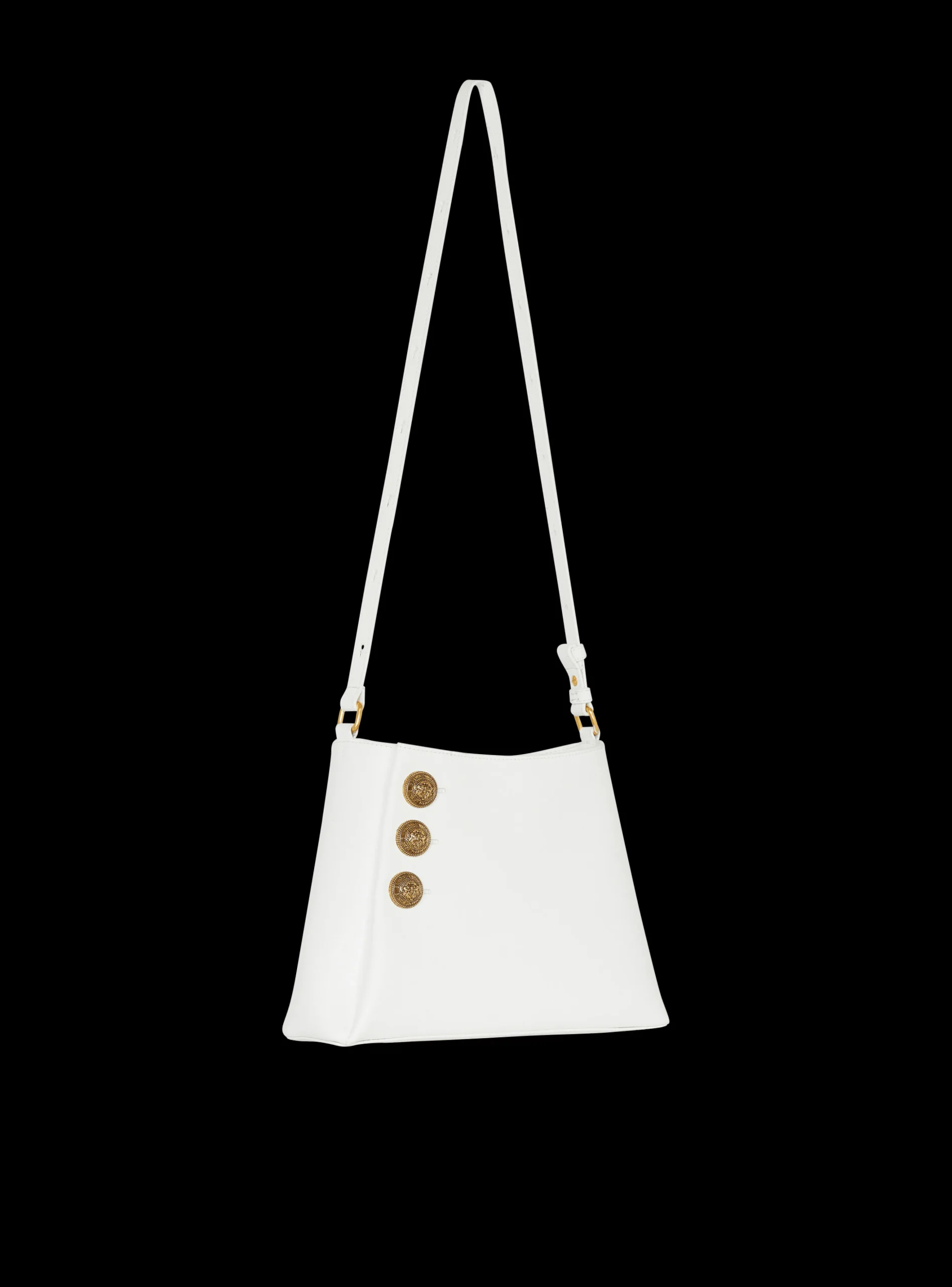 Emblème Shoulder Bag In Grained Calfskin-Balmain Discount