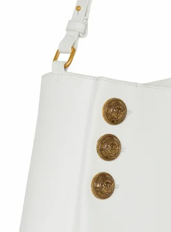 Emblème Shoulder Bag In Grained Calfskin-Balmain Discount