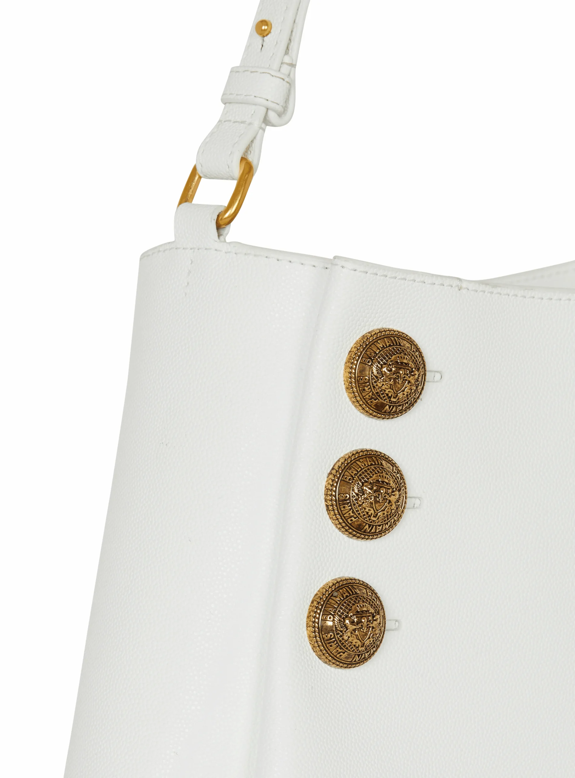 Emblème Shoulder Bag In Grained Calfskin-Balmain Discount