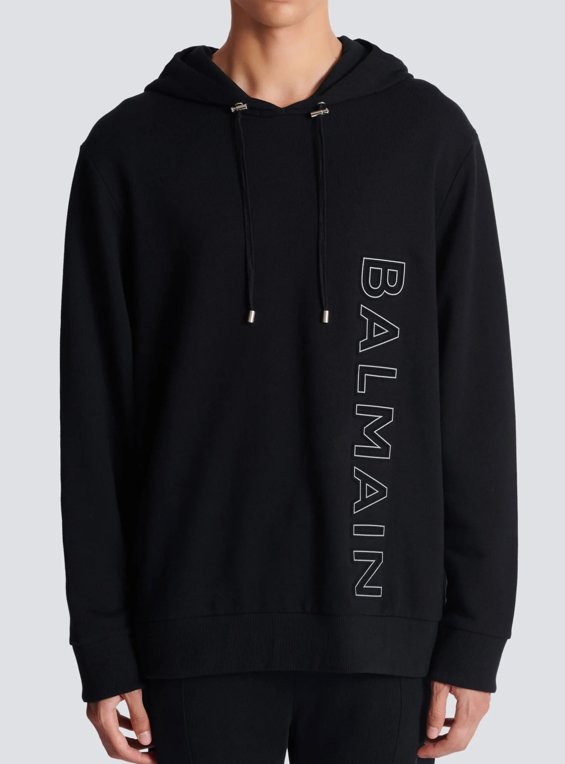 Embossed Hooded Sweatshirt-Balmain Shop
