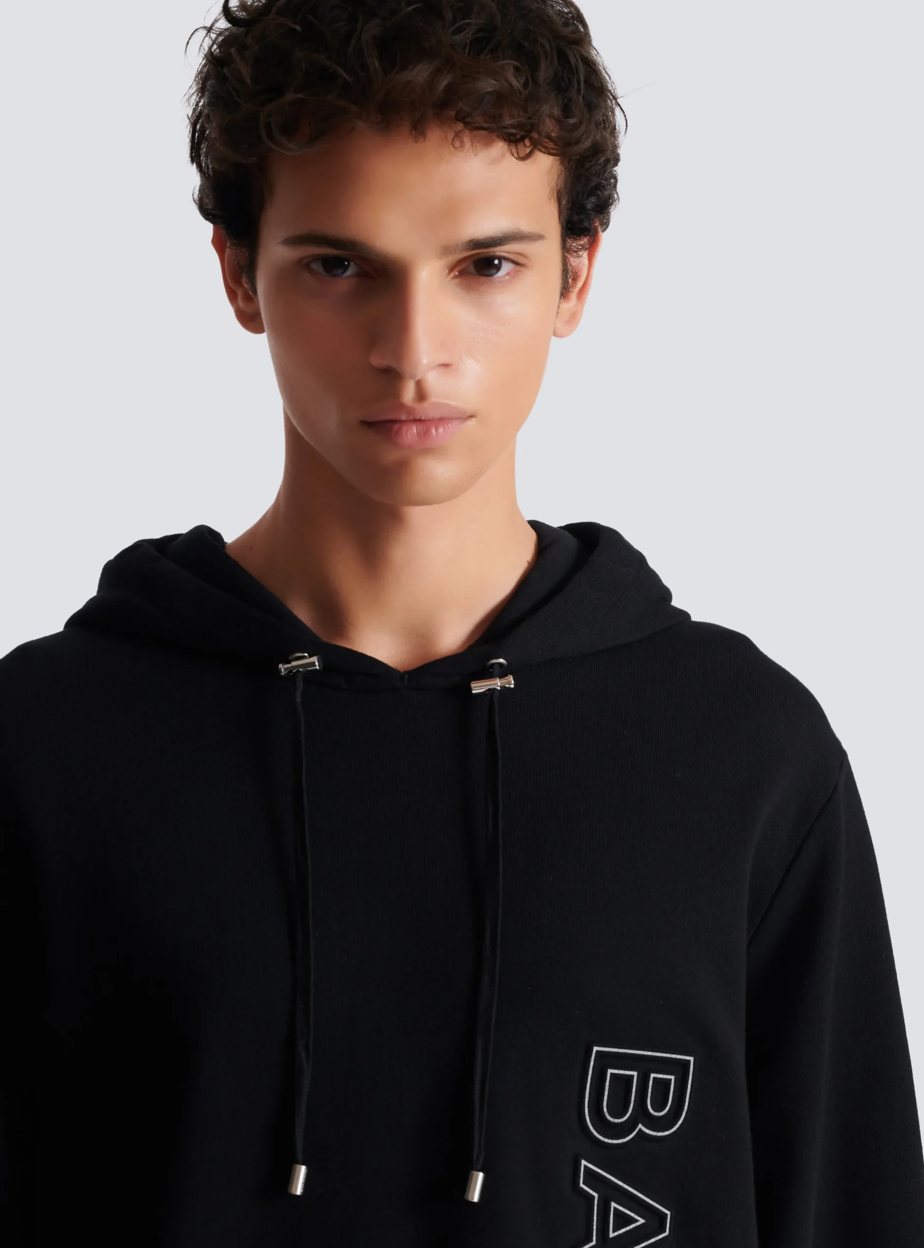 Embossed Hooded Sweatshirt-Balmain Shop