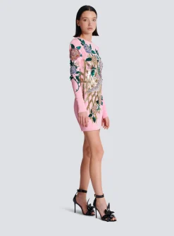 Embroidered Roses Dress-Balmain Fashion