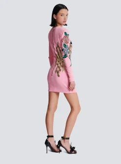 Embroidered Roses Dress-Balmain Fashion