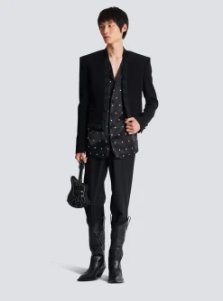 Embroidered Silk Stars Shirt-Balmain Best Sale