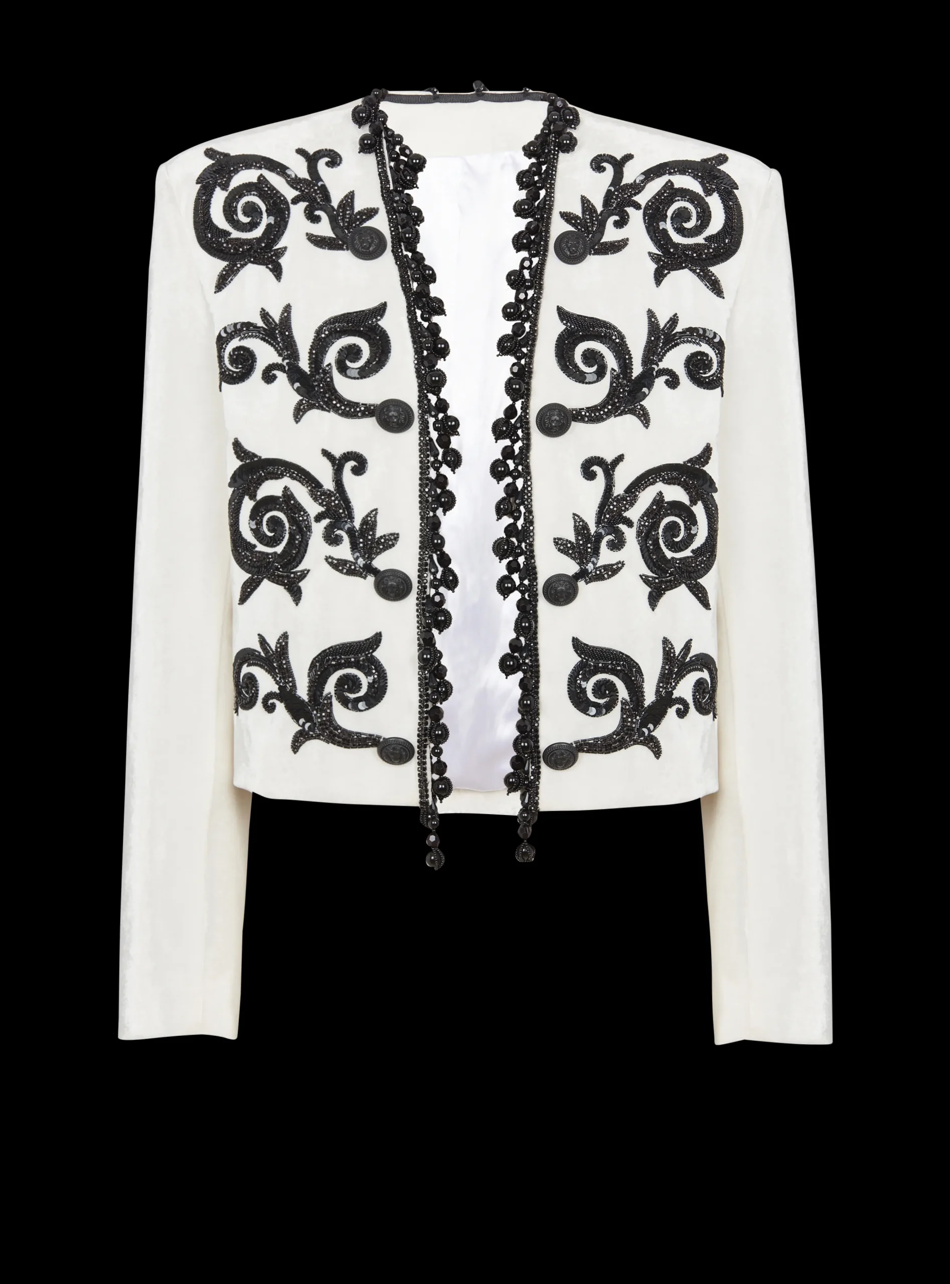 Embroidered Velvet Spencer Jacket-Balmain New