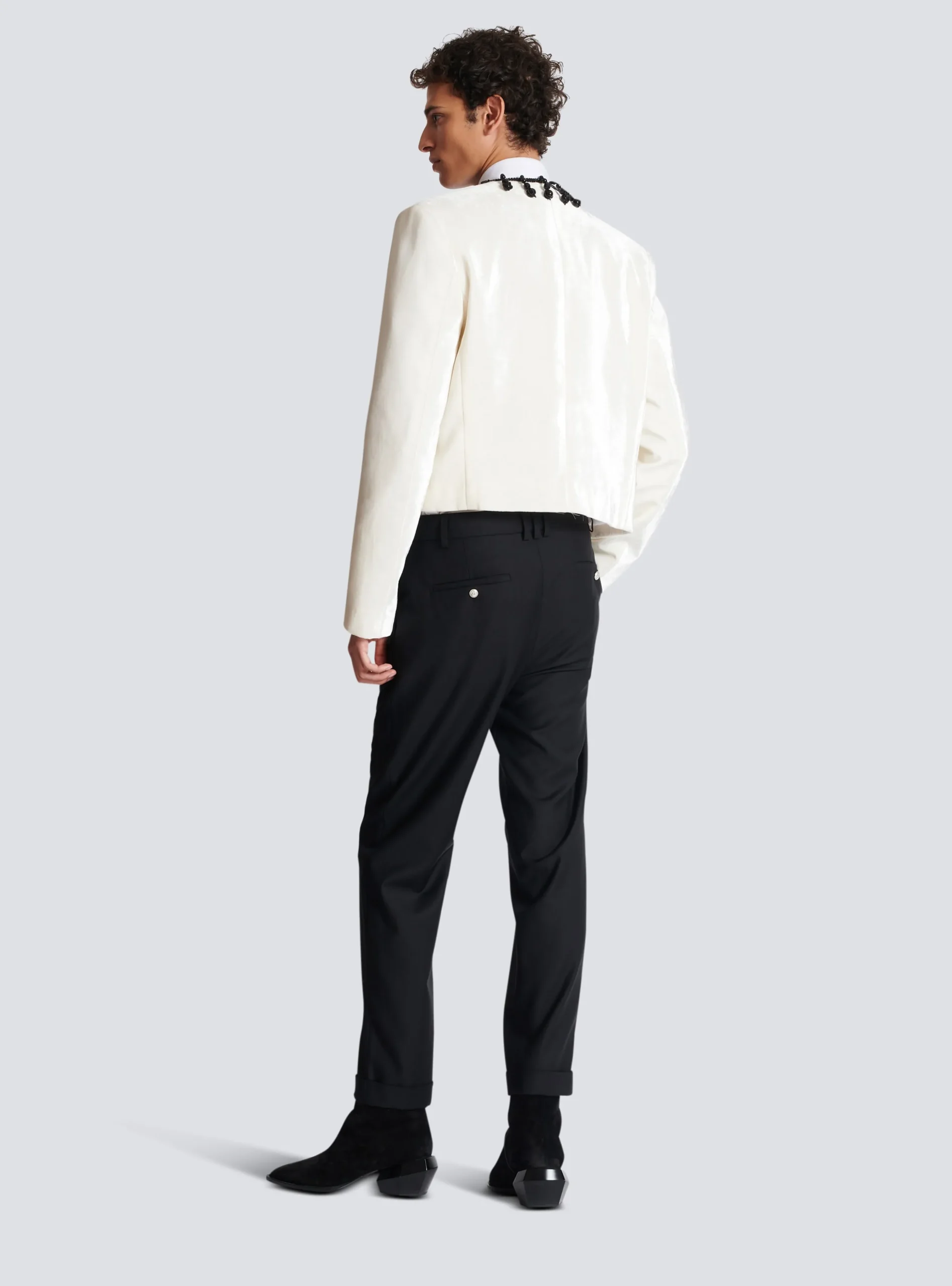Embroidered Velvet Spencer Jacket-Balmain New