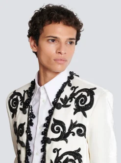 Embroidered Velvet Spencer Jacket-Balmain New