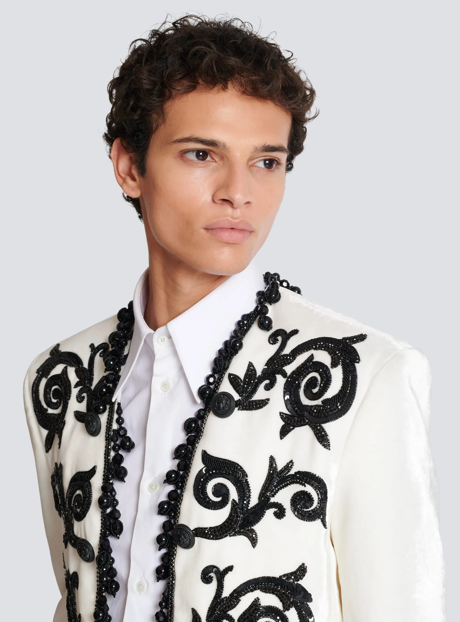 Embroidered Velvet Spencer Jacket-Balmain New