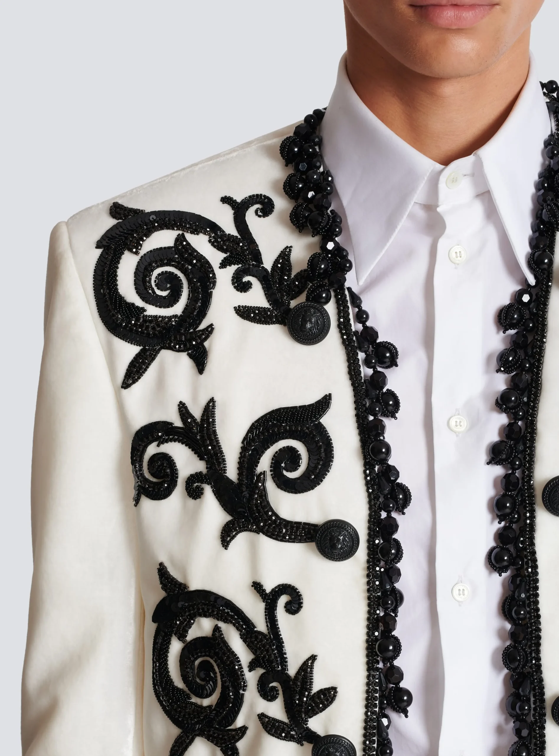 Embroidered Velvet Spencer Jacket-Balmain New