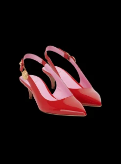 Eva Kitten Slingbacks In Patent Leather-Balmain Flash Sale