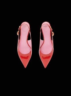 Eva Kitten Slingbacks In Patent Leather-Balmain Flash Sale
