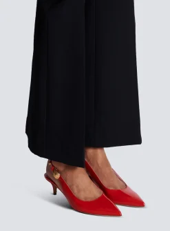 Eva Kitten Slingbacks In Patent Leather-Balmain Flash Sale