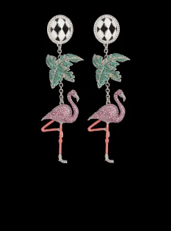 Flamingo Pendant Earrings-Balmain Shop