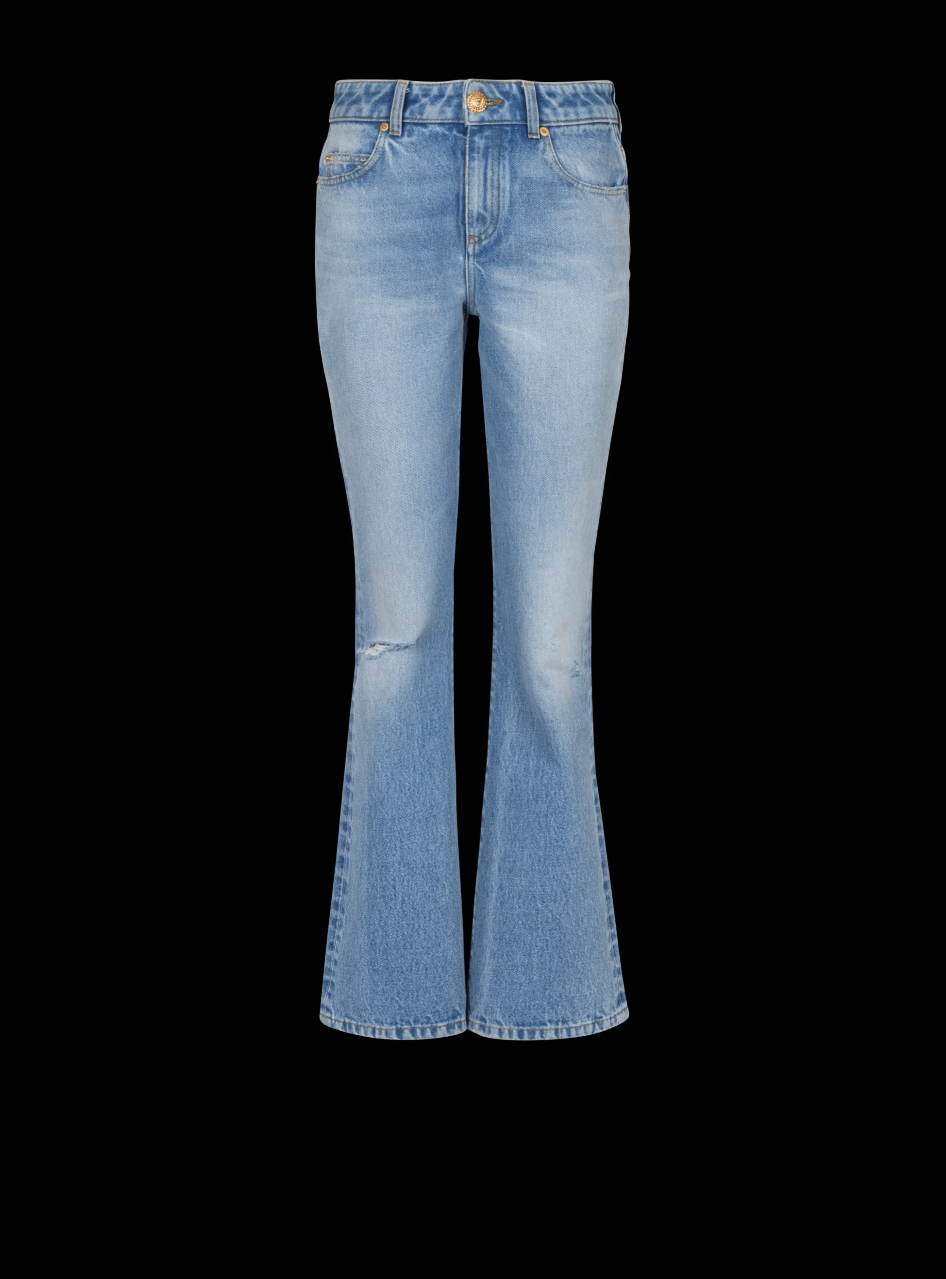 Flared Denim Jeans-Balmain Cheap