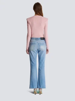 Flared Denim Jeans-Balmain Cheap