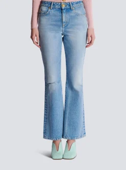 Flared Denim Jeans-Balmain Cheap