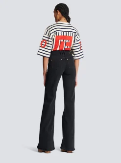 Flared Denim Jeans-Balmain Store