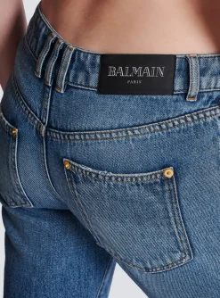 Flared Denim Jeans-Balmain Fashion