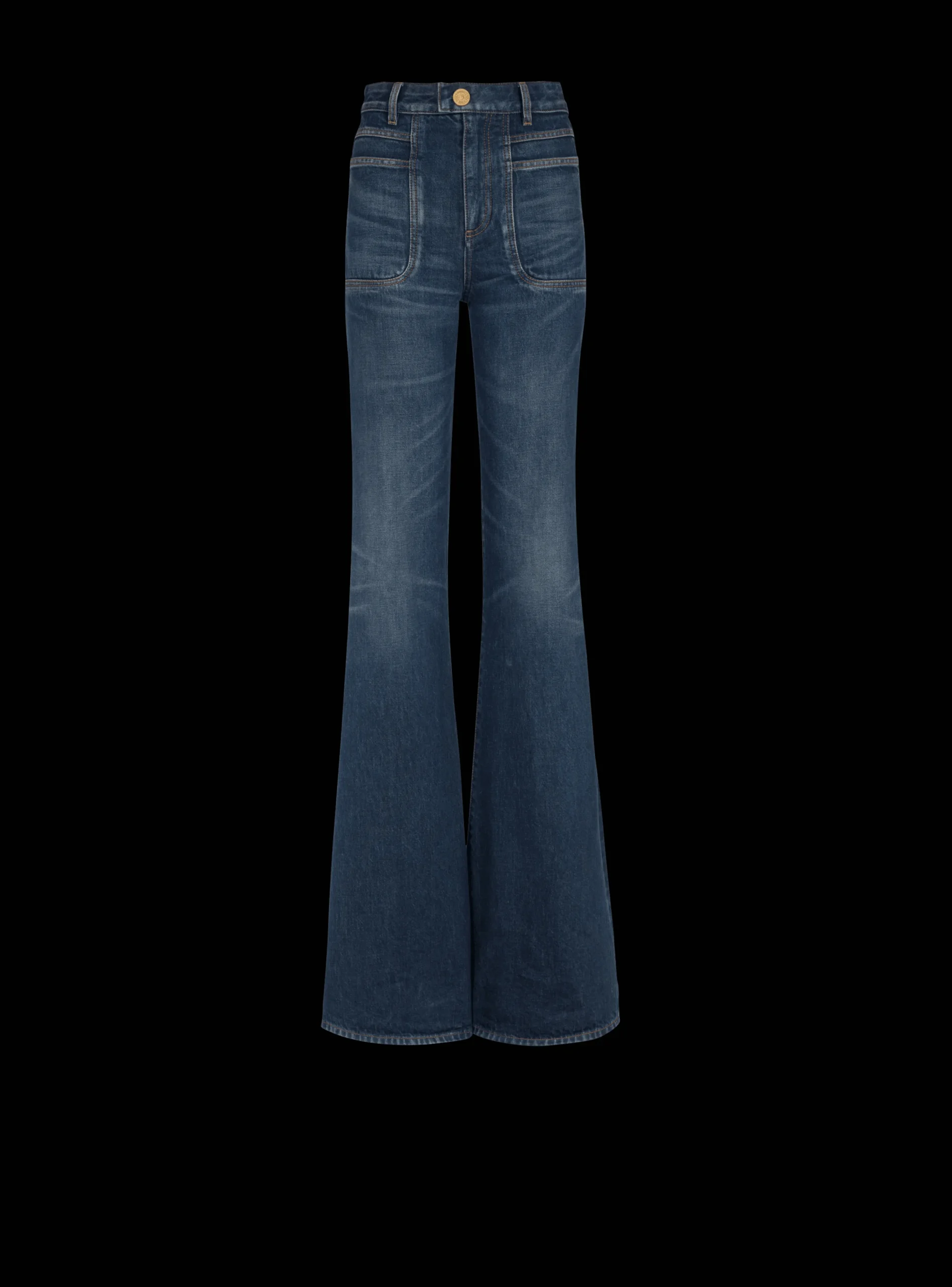 Flared Denim Jeans-Balmain Online