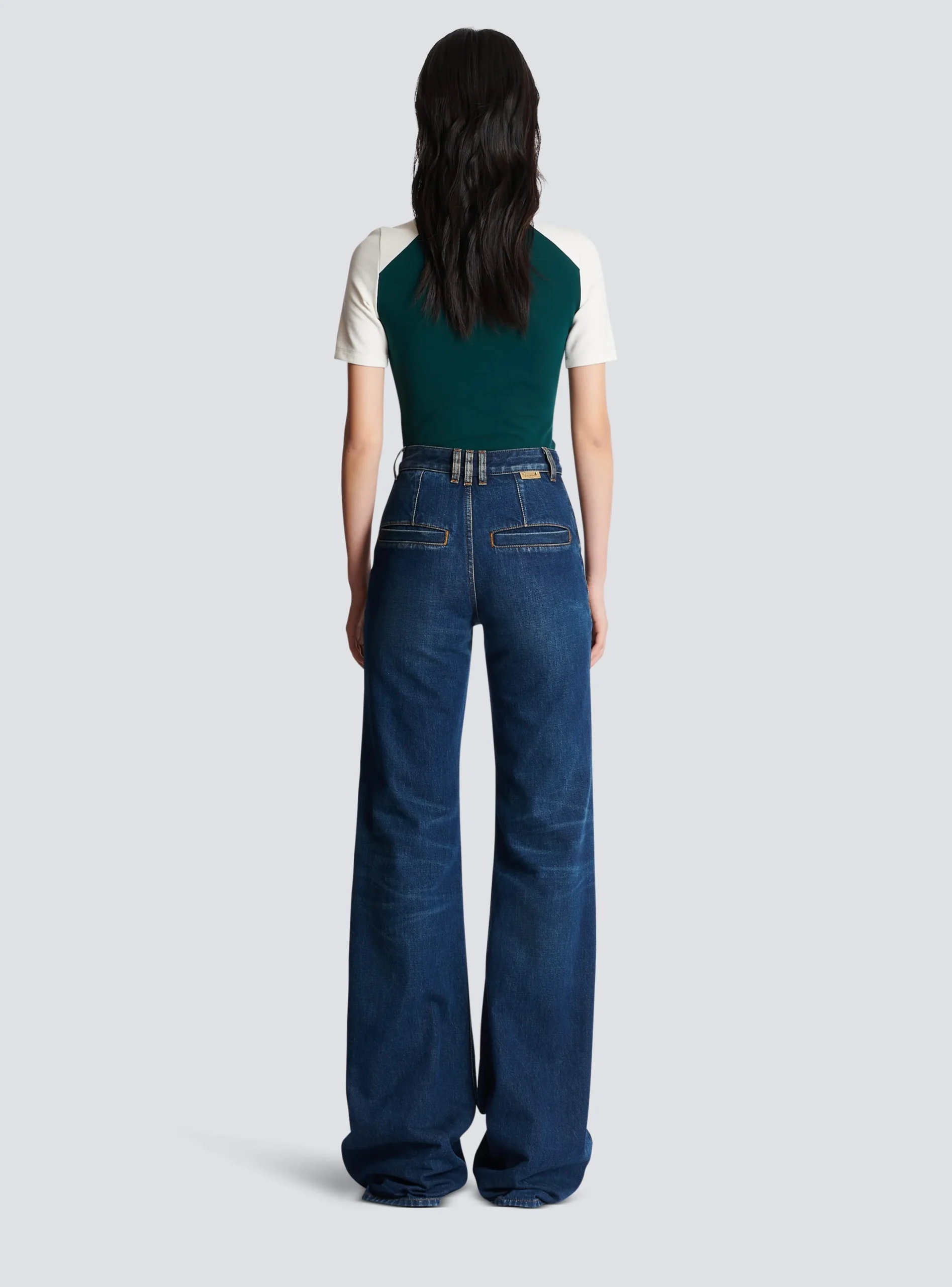Flared Denim Jeans-Balmain Online