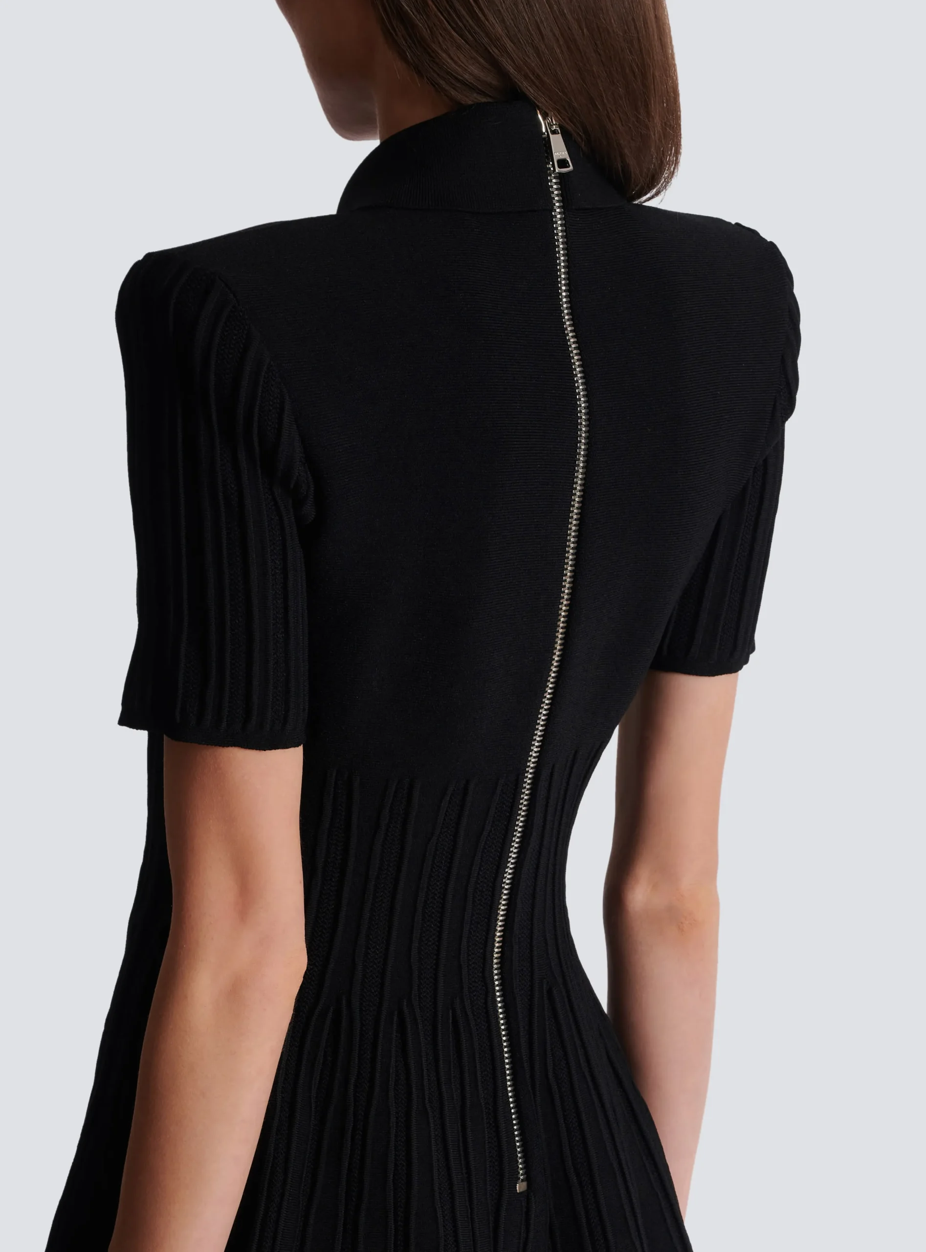 Flared Knit Dress With Buttons-Balmain Clearance