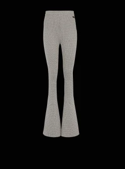 Flared Monogrammed Jacquard Trousers-Balmain Discount