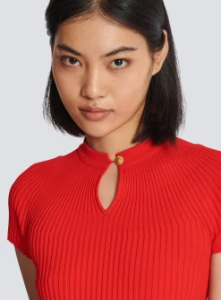 Fla Pleated Knit Dress-Balmain Shop