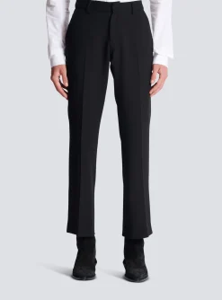 Flared Trousers In Double Crepe-Balmain Outlet