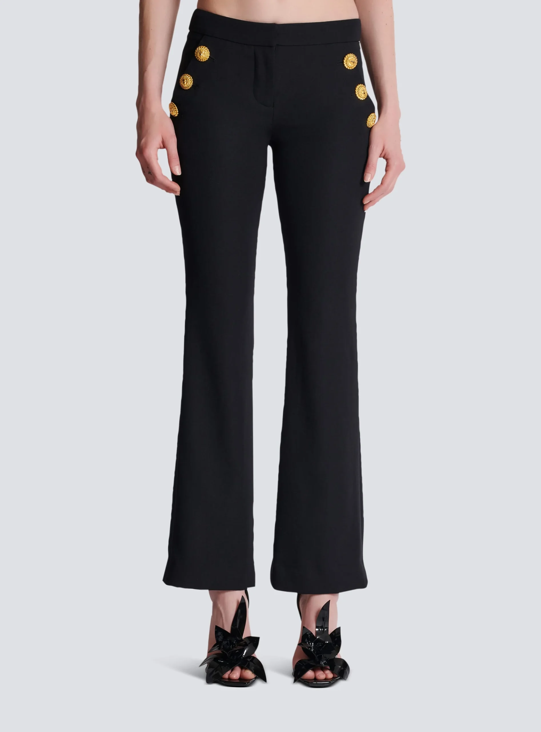 Flared Trousers With Buttons-Balmain Clearance