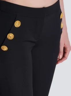 Flared Trousers With Buttons-Balmain Clearance