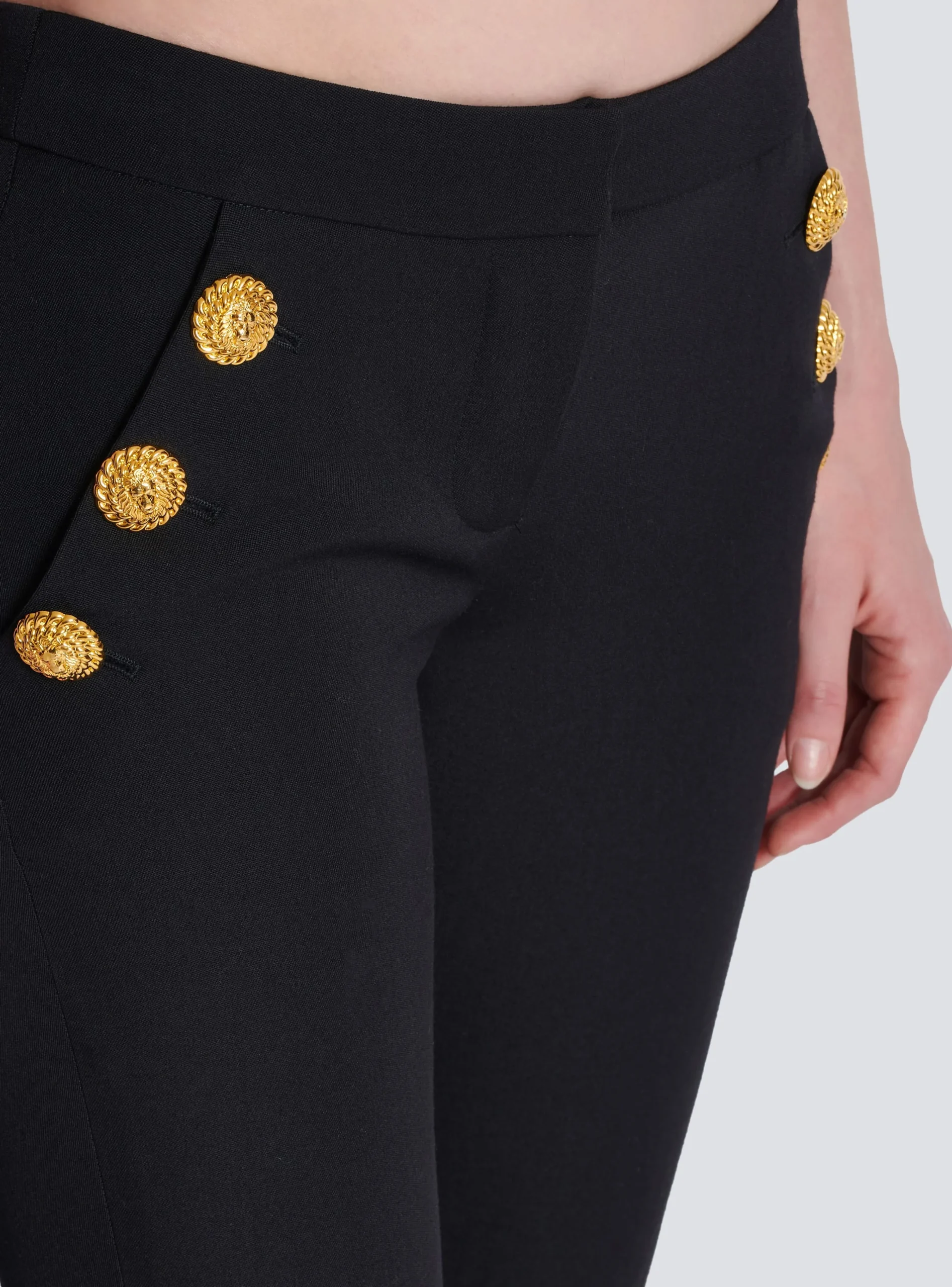 Flared Trousers With Buttons-Balmain Clearance