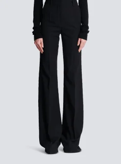 Flared Trousers With Creases-Balmain Fashion