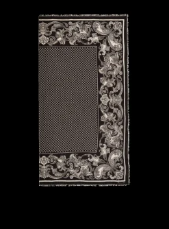Floaty Scarf With Mini Monogram And Paisley Print-Balmain Store