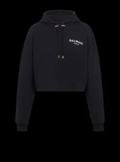 Flocked Paris Hoodie-Balmain Hot