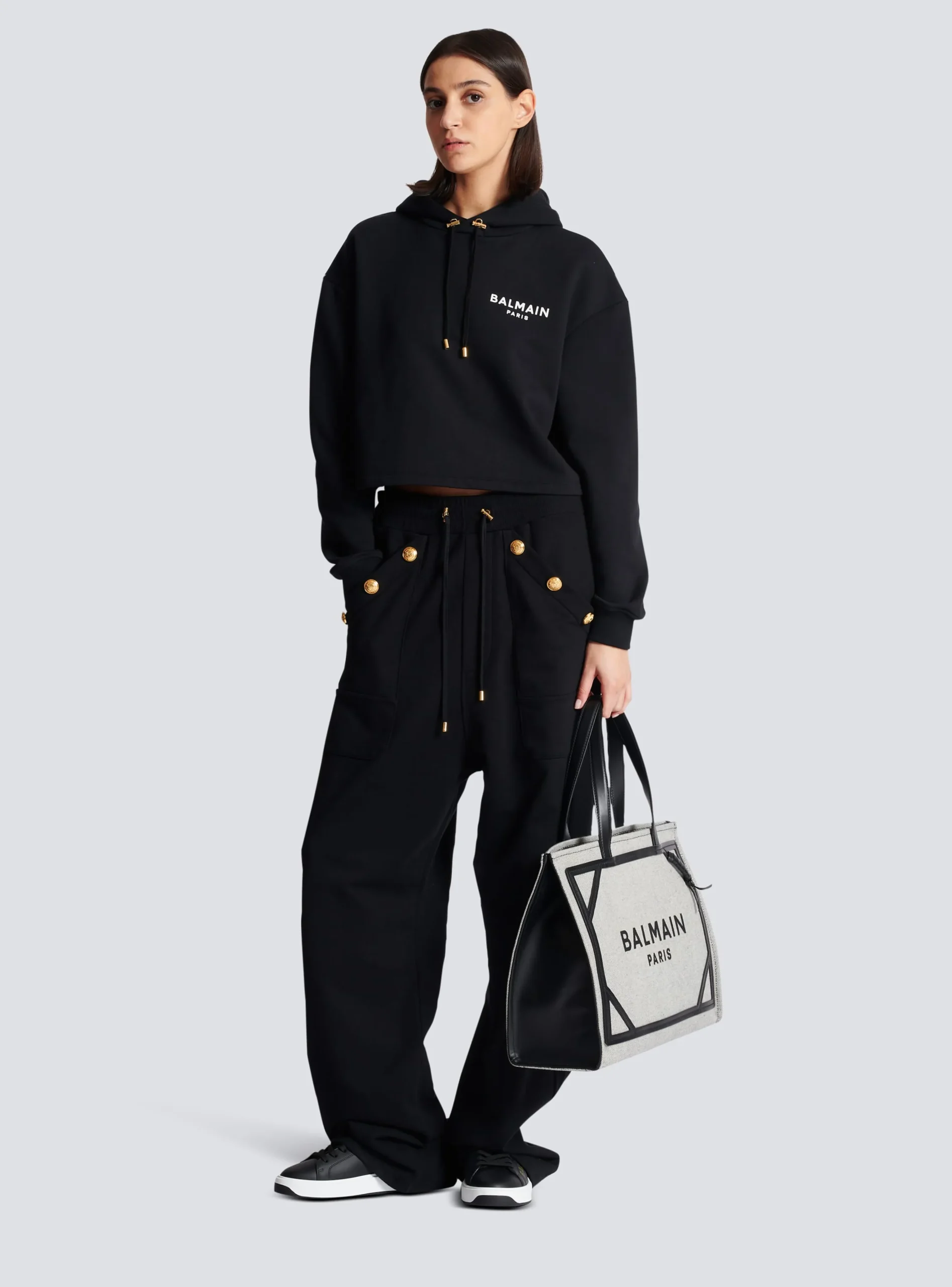 Flocked Paris Hoodie-Balmain Hot
