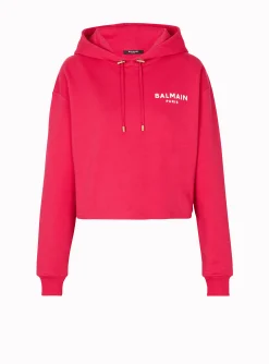 Flocked Paris Hoodie-Balmain Cheap