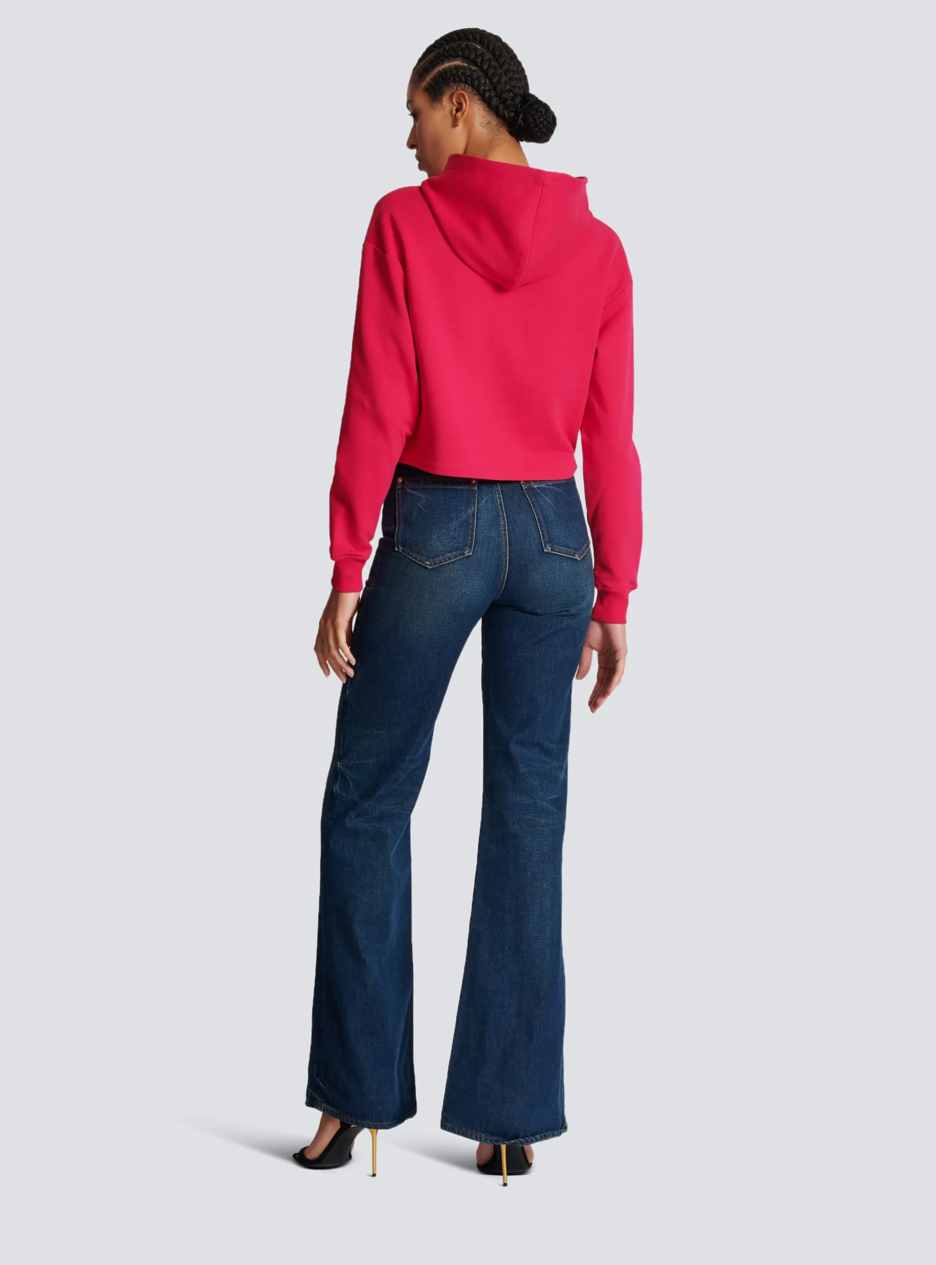 Flocked Paris Hoodie-Balmain Cheap