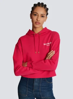 Flocked Paris Hoodie-Balmain Cheap