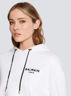 Flocked Paris Hoodie-Balmain Cheap