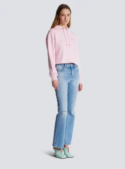 Flocked Paris Hoodie-Balmain Hot