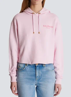 Flocked Paris Hoodie-Balmain Hot