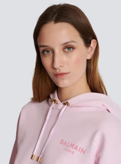 Flocked Paris Hoodie-Balmain Hot